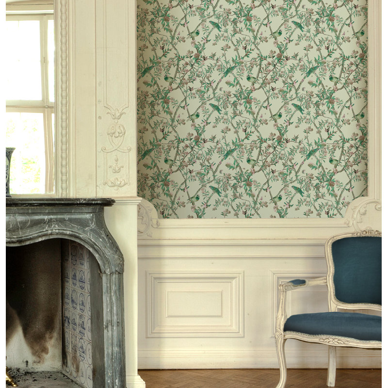 Yuki Osada Floral Wallpaper Double Roll, Tan
