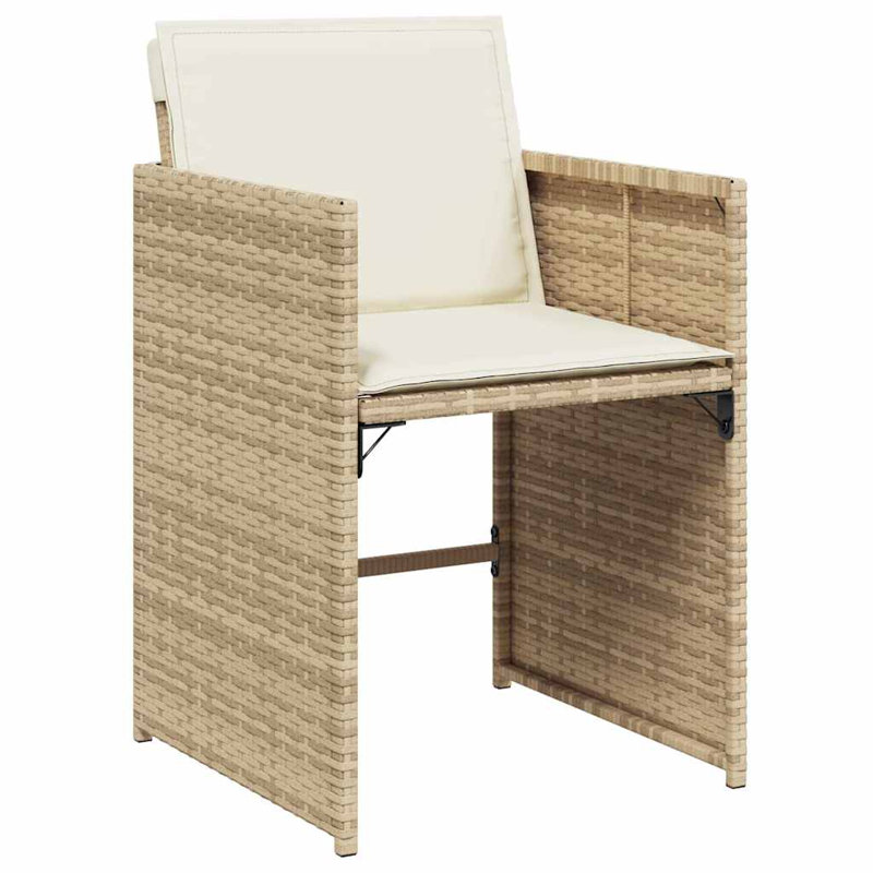Patio Dining Set with, Cream White, Beige