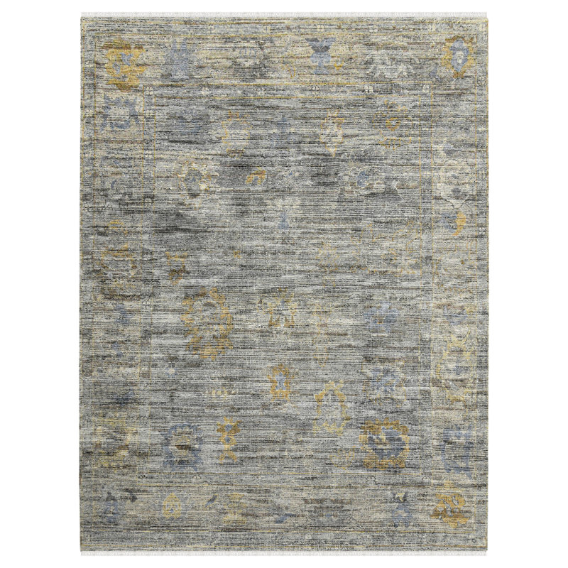 Wool Geometric Indoor Rug, Rectangle 9' x 12'