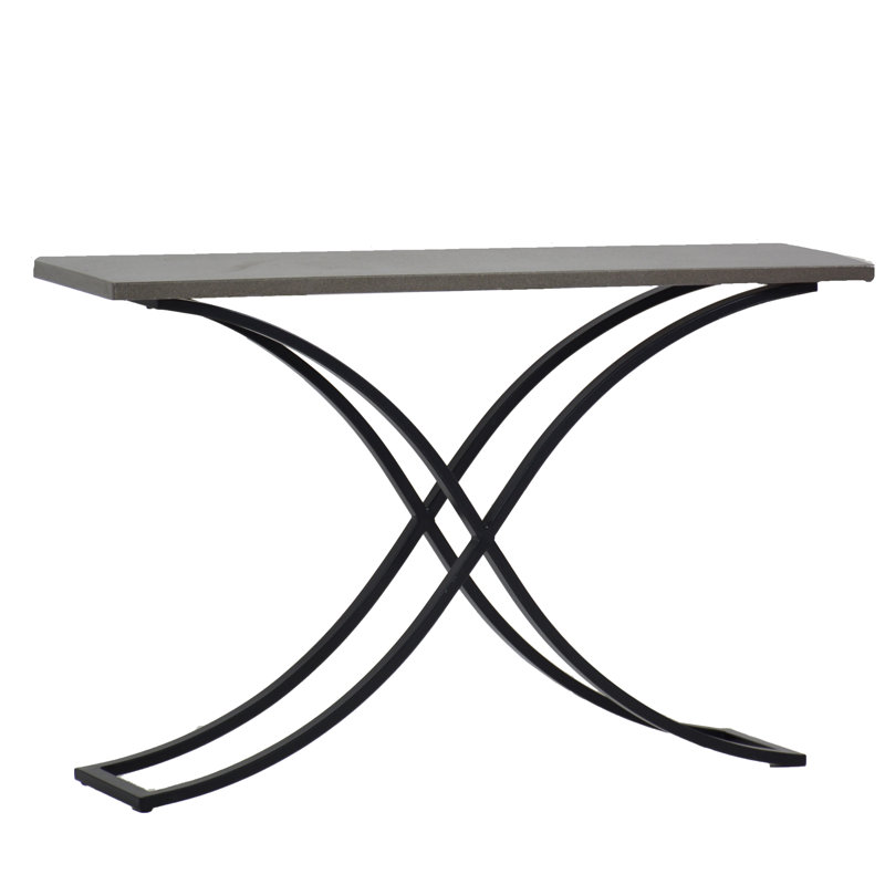 Marco 52" Steel Console Table, Dove Gray