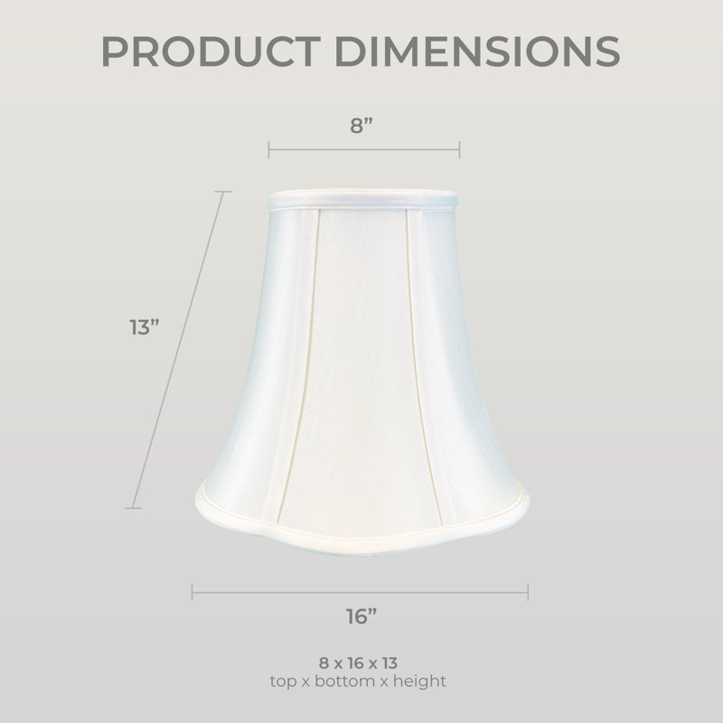 Lampe cloche festonnée House of Hampton®, Blanc, H 13 po x l 16 po x P 16 po