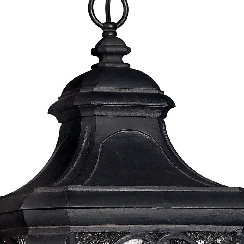 Trafalgar 3 -Bulb 24.75" H Outdoor Hanging Lantern, Museum Black, Incandescent, No