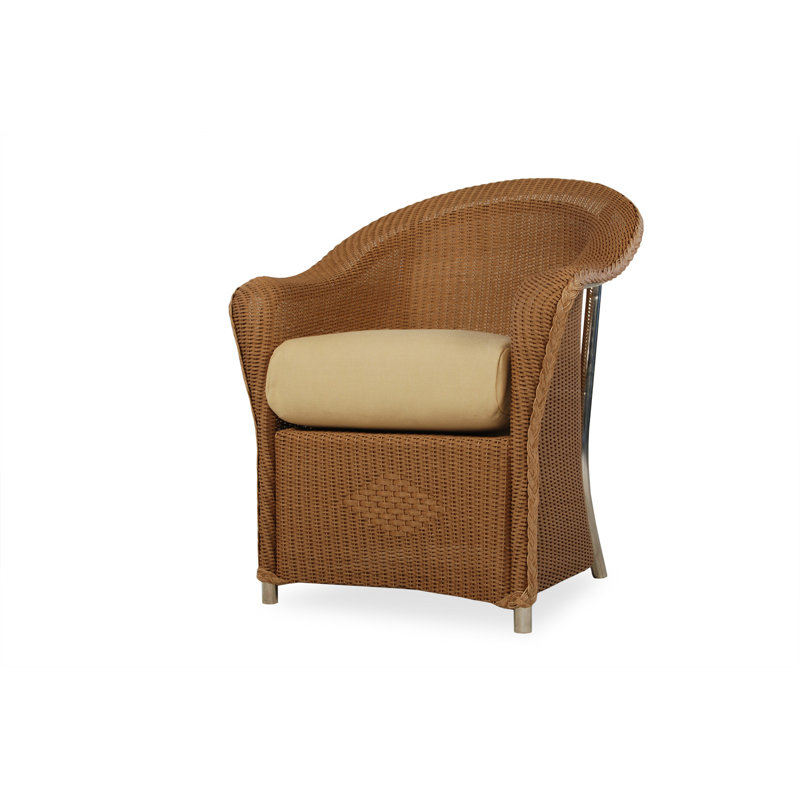 Reflections Outdoor Dining Armchair, White, Demo Oatmeal