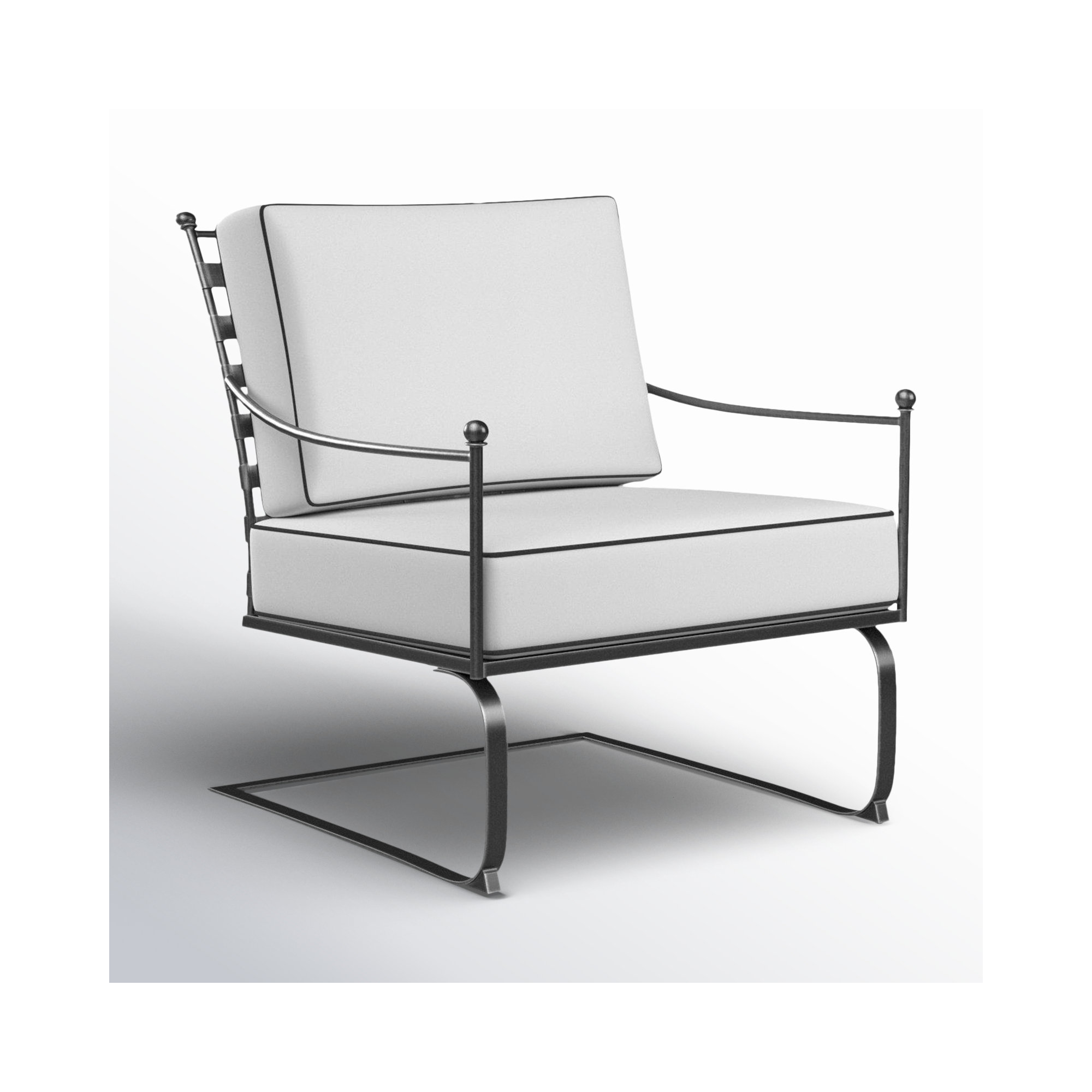 Lucier Patio Chair with SunbCushions, Canvas Natural Sunbrella® Canvas