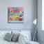  «Global Travel 4» par Farida Zaman, art mural sur toile, 37 po x 37 po