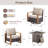 Drazen 4 - Person Patio Furniture Set With Fire Pit Table, All-Weather Wicker Outdoor Conversation Set With Chair And Thick Cushions-1541070969-1541070962-1541070961