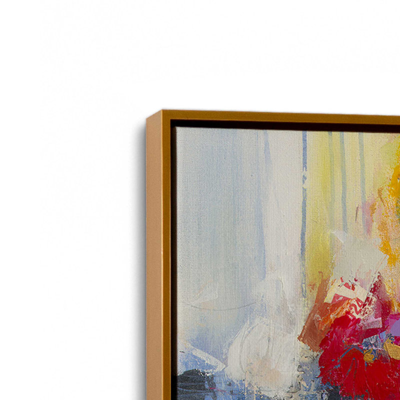 Reproduction d'art sur toile par Some Somelingling may occur, Cadre flottant sans passe-partout, 12" H x 8" W, Doré