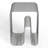  Premium Living Room Decor,Modern End Table,Sofa side table, Silver.