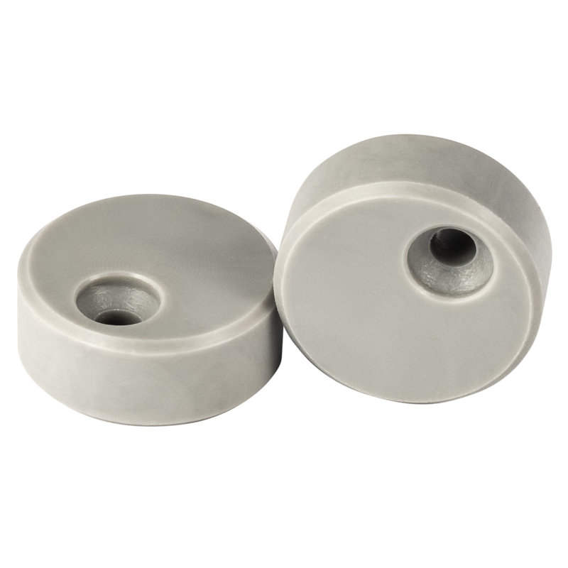 Bloc anti-saut de grange, paire, Nickel satiné