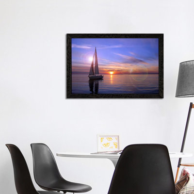 Sailboat - Floater Frame Print on Canvas