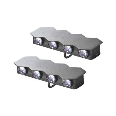 Crescentina Satin Black 8cm H Integrated LED Outdoor Sconce