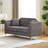 " mid-century modern chenille sofa | tufted buttons & copper nail armrest | 2 pillows | metal legs | stylish living room couch-855021892-855021899