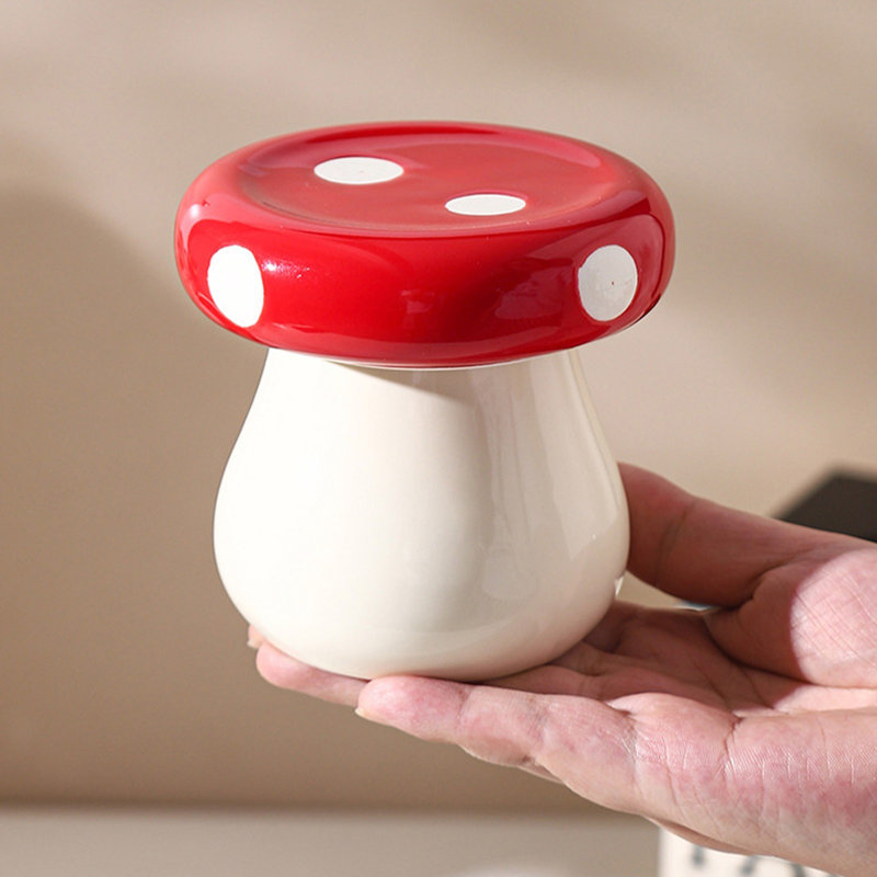 Bouteille d'eau Champignons porte-cure-dents en céramique Cottons, Rouge