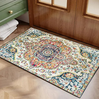 Vintage Machine Washable Non Slip Area Rug