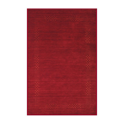 Tapis contemporain rouge