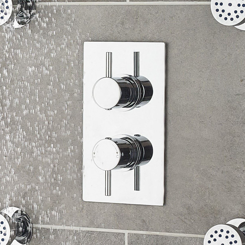 Double Concealed Diverter Shower Valve