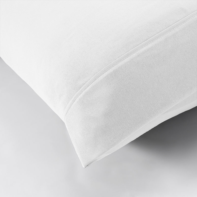 Ensemble de draps en microfibre 4 pièces Modern, King Sheet Set with 2 Pillowcases, White