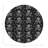 Crossbones Small Black Vegan Leather Round Coasters