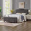 Banc de rangement rembourré capitonné à boutons, banc d'entrée en tissu de lin avec pieds en bois fuselés, banc de lit - gris foncé-1074381591-1074381595