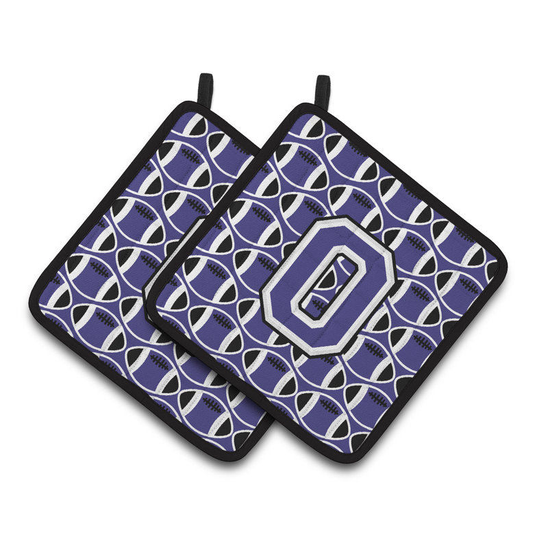 Poignée de football, O, Violet / Blanc