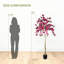Bougainvillée artificiel 6 pi avec pot en plastique 6 pi