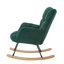 Chaise berçante berçante avec tissu rembourré - Stable pour 300 lb, salon doux au toucher en tissu d'ameublement, charge en lb
