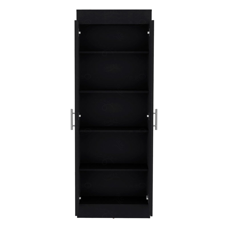 Garde-manger H 67 po, 5 tablettes internes, Noir