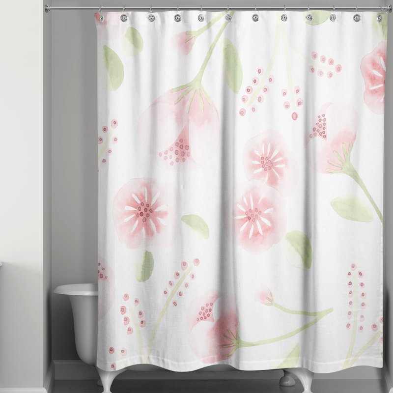 Rideau de douche à motif floral Wynonna