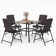 4 Seats Patio Dining Set With Rattern Chairs