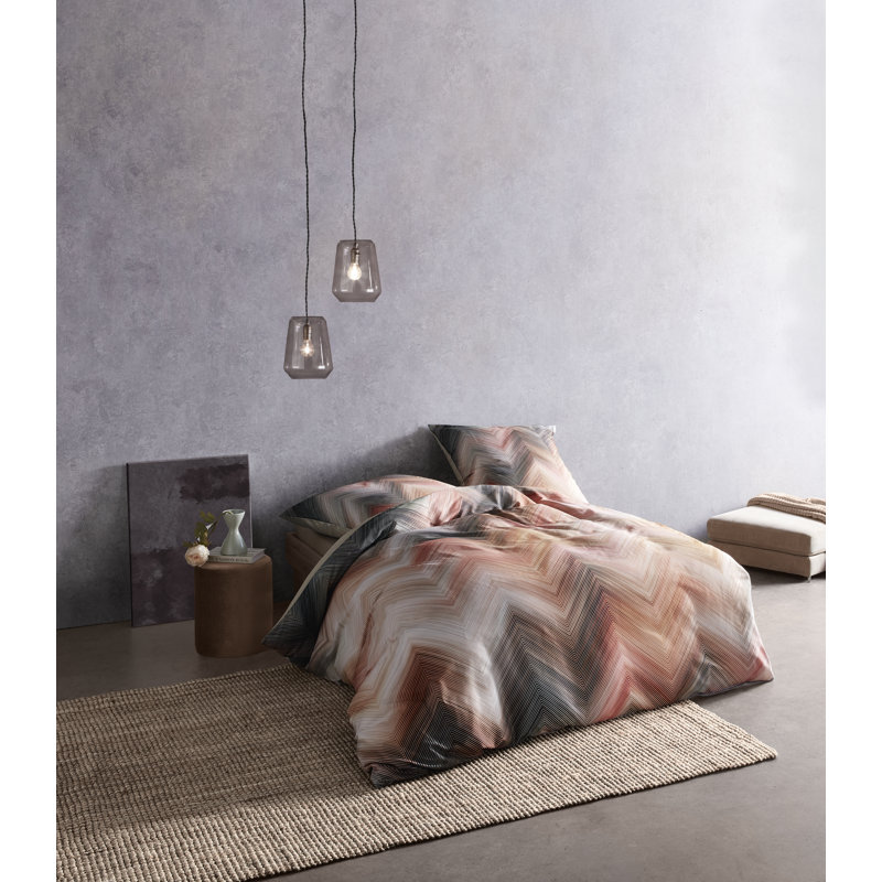 Multi-Coloured Sateen Reversible Duvet Cover Set, Single - 1 Pillowcase (80 x 80 cm)