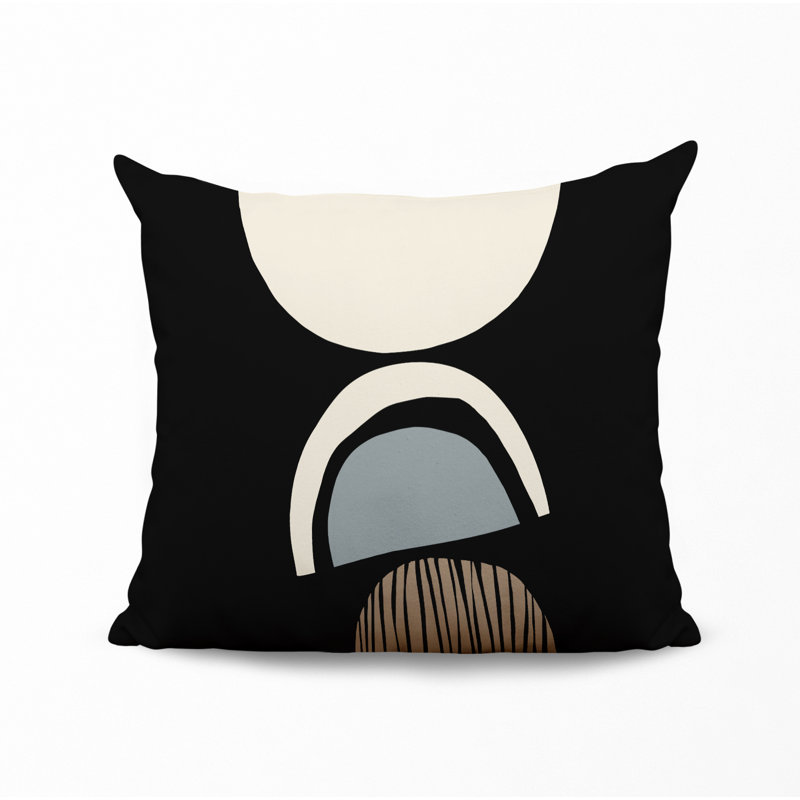 Jeté carré / extérieur en polyester Chamu, L 15 po x H 15 po, Gris