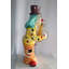 Statue clown fantaisiste en fibre de verre abstraite et géométrique Tailon People 19 po x 18 po x H 36 po