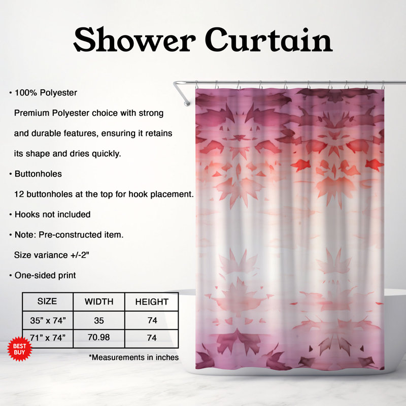 Pink Blur - Premium Shower Curtain, 74"H x 71"W