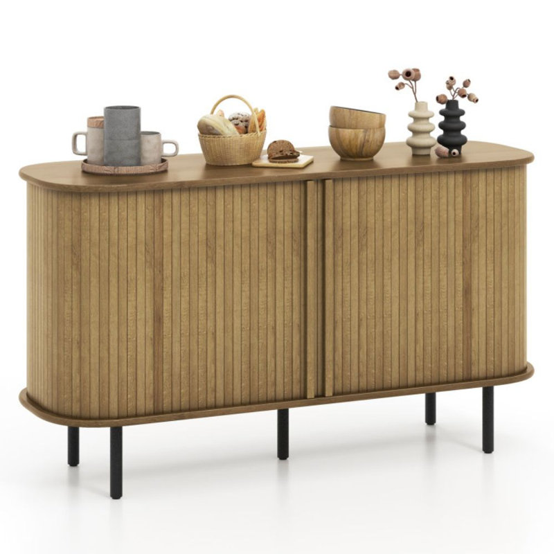 Buffet 47 pouces avec tablettes réglables pour la cuisine, la salle à manger, le salon, le vestibule