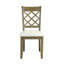 Ensemble de 2 chaises d'appoint en lin beige et chêne rustique Karsen