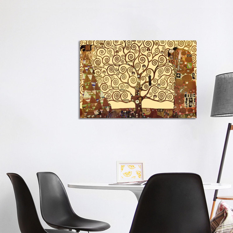 The Tree Of Life by Gustav Klimt - Floater Frame Painting on Canvas, Wrapped Canvas, 101.6 cm H x 66.04 cm W x 1.91 cm D