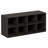 Furinno FANO Shoe Rack, 8-Cube Shoe Organizer, Stackable Shoe Storage, 11.7 x 35.9 x 15.6, for Closet Entryway, Office, Garage, Black Dark Oak-123204881