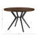 Etna Pine Round Solid Wood Top Metal Base Dining Table