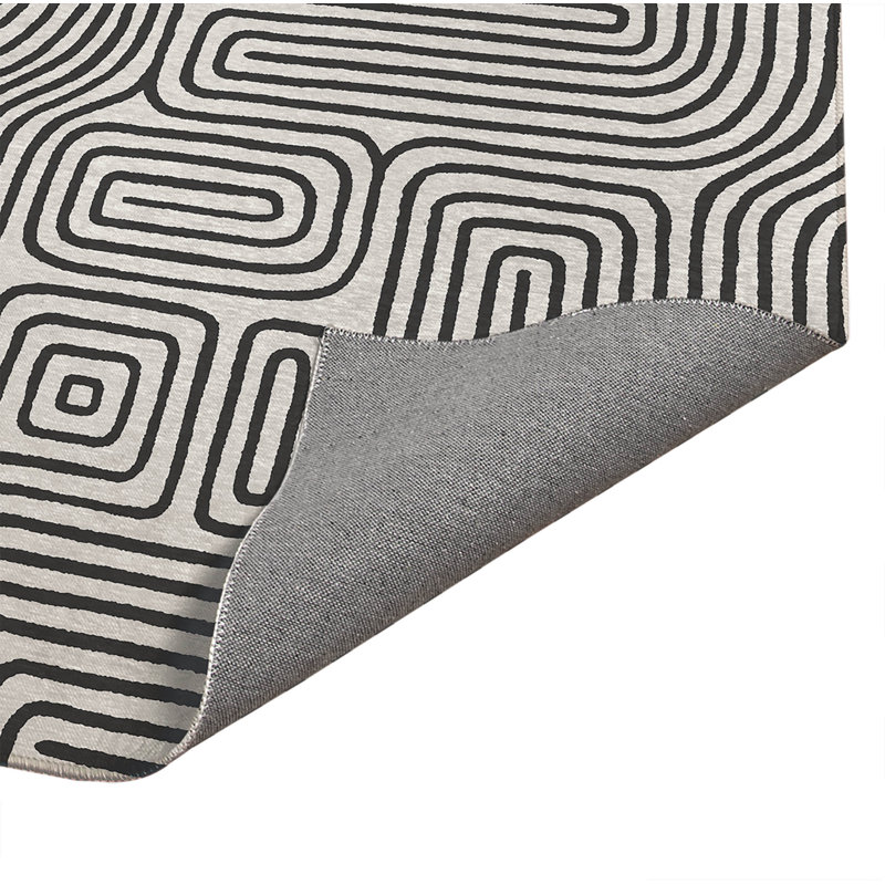 Tapis de bureau léger Timeless Walk, L 6 pi x L 4 pi, Ivoire, gris anthracite