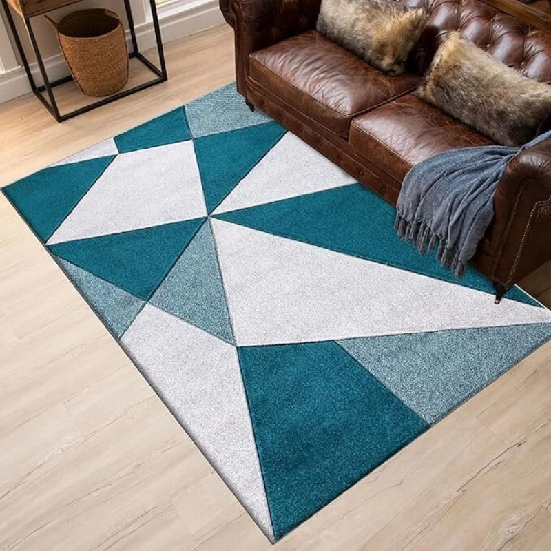 Solid Colour Indoor / Outdoor Area Rug, Rectangle 60 x 110 cm
