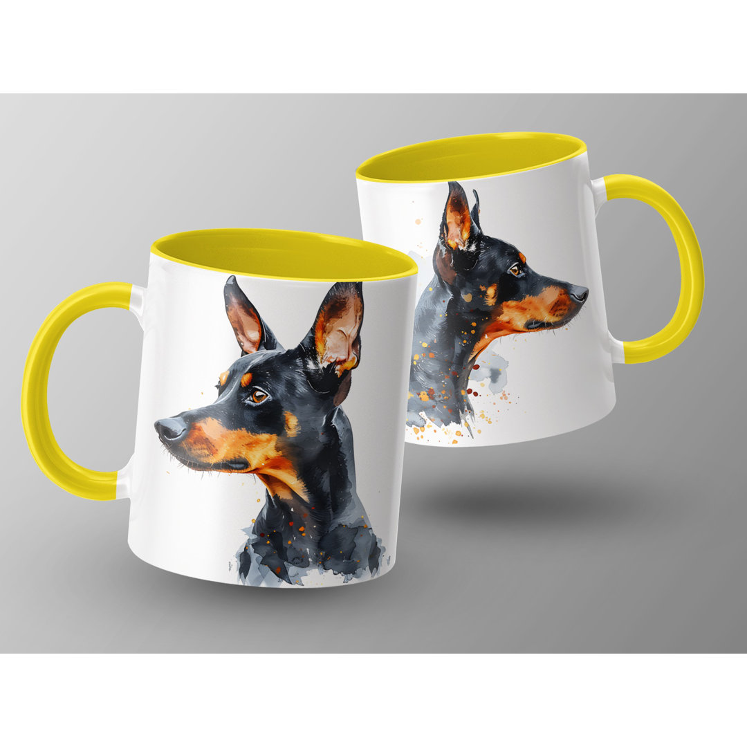 Unique Doberman Pinscher Art 11oz Coffee Mug