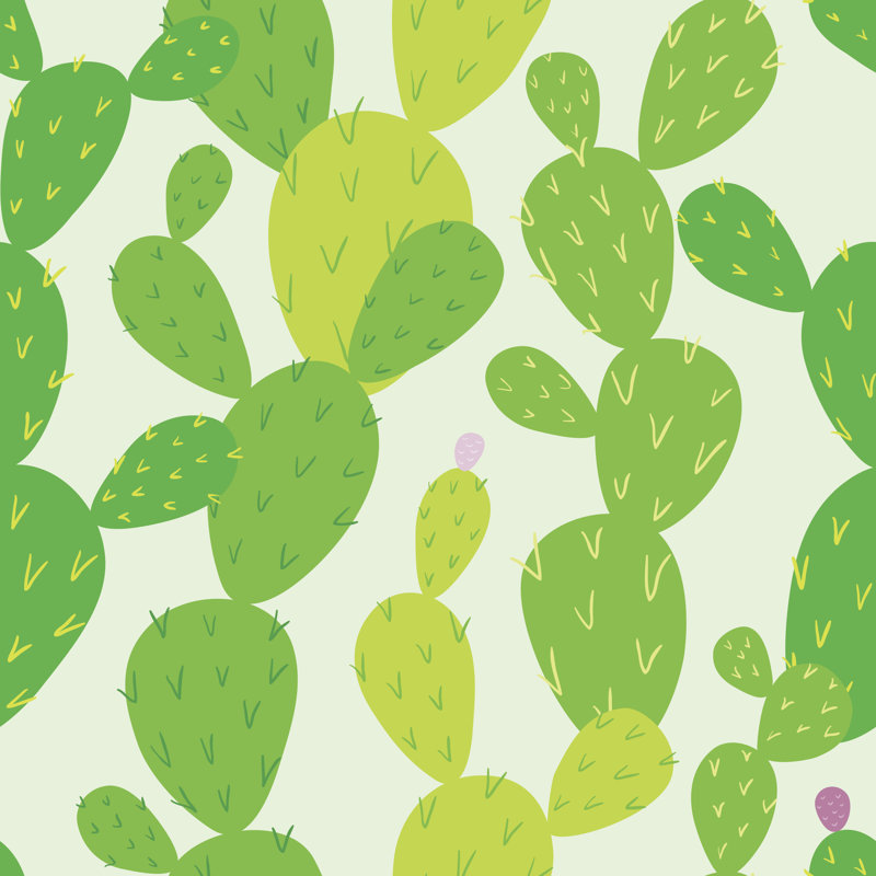 Tiskilwa Endless Cactus - Wrapped Canvas Print, 30cm H x 30cm W x 3.8cm D