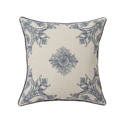 Housse de coussin décoratif transitionnel en polyester fait à la main