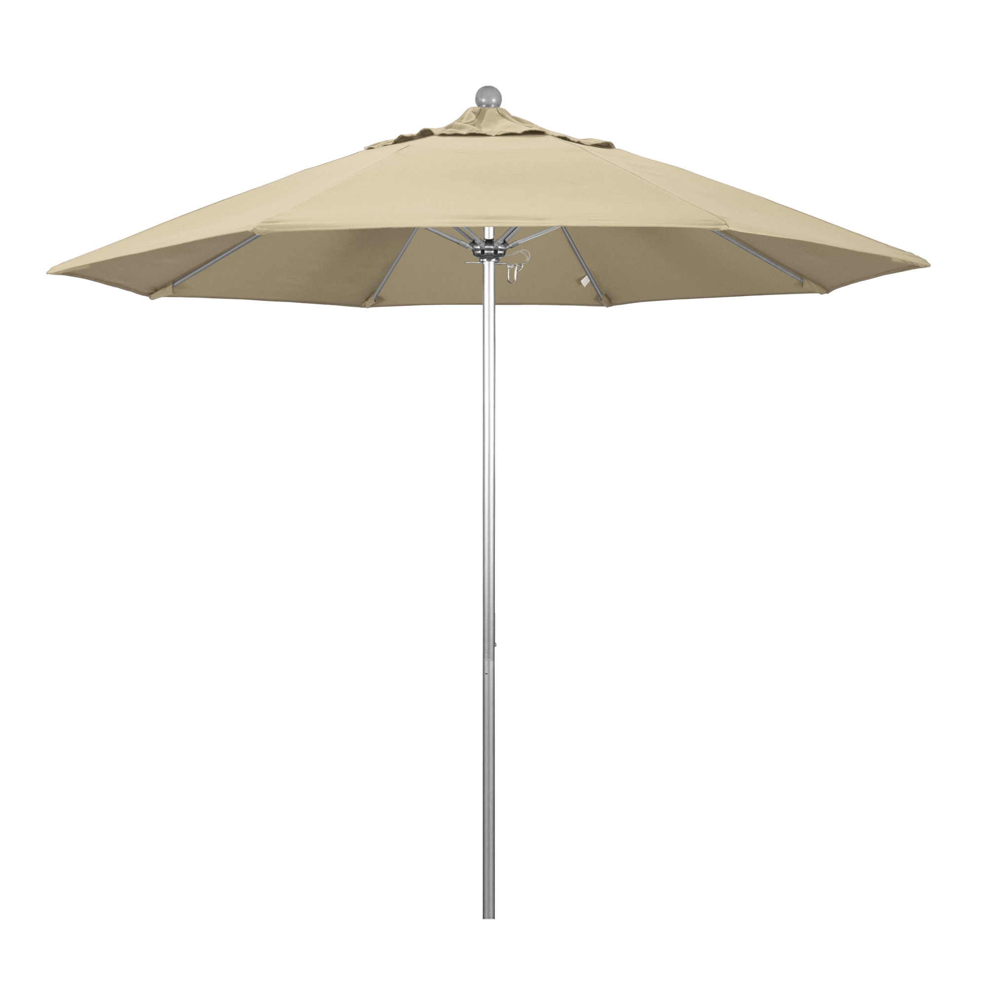 Maria 108'' Sunbrella® Outdoor Umbrella, Antique Beige Sunbrella® Canvas, Silver
