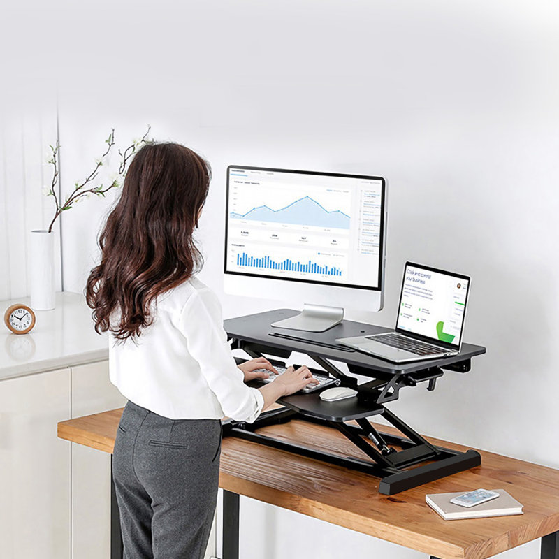 Jolicoeur Adjustable Metal Base Standing Desk Converter