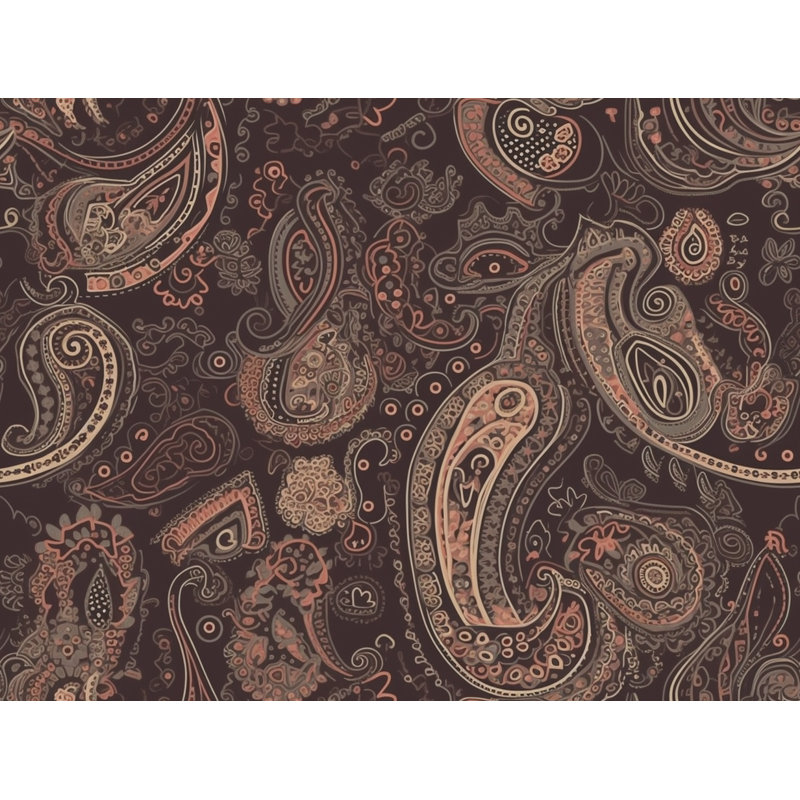 Polyester Comforter, Twin Comforter, Brown/Gray Paisley