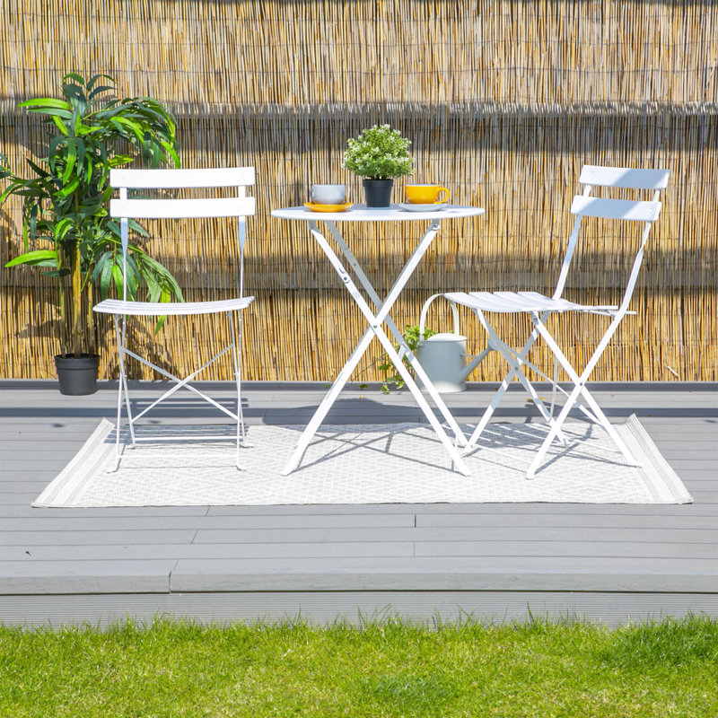 60cm Round Folding Table, White