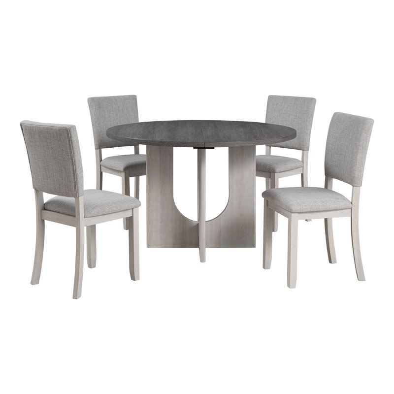 Trell 5-Piece Round Dining Table Set