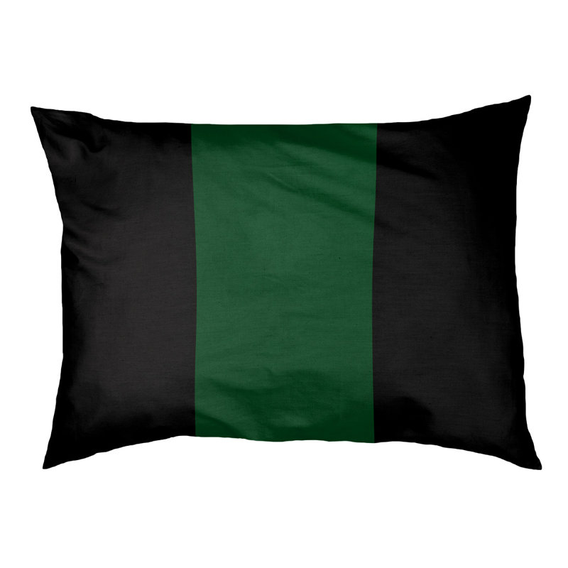 Coussin Milwaukee, Noir / vert de Good Land / noir, Très grand (l 50 po x P 40 po x H 17 po)
