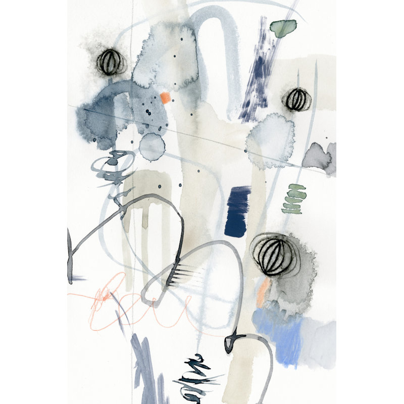 Schema I by Victoria Barnes - Painting, Black Floater Framed, 46cm H x 30cm W